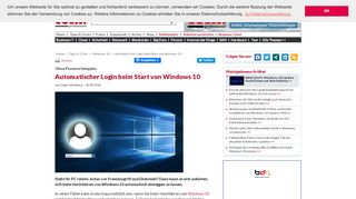 
                            8. Automatischer Login beim Start von Windows 10 - com! professional