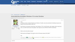 
                            7. Automatisches Anmelden Windows 10 in einer Domäne | ComputerBase Forum