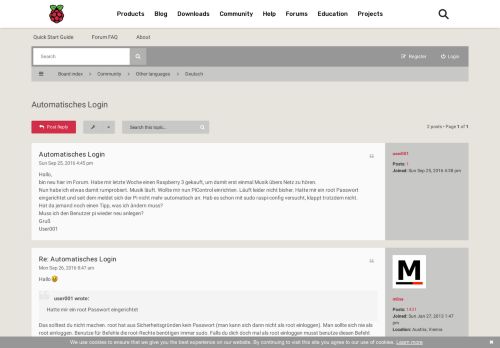 
                            5. Automatisches Login - Raspberry Pi Forums