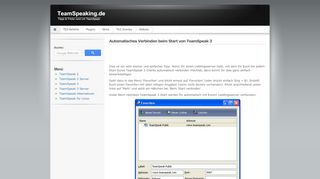 
                            4. Automatisches Verbinden beim Start von TeamSpeak 3