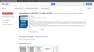 
                            6. Automatisieren mit STEP 7 in AWL und SCL: Speicherprogrammierbare ...