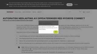 
                            7. Automatisk nedlasting av oppdateringer med MyDrive Connect