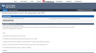 
                            13. Automatizando envio de arquivos via FTP - Hardware.com.br