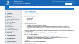 
                            7. Automatrícula - Universidad Politécnica de Madrid