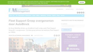 
                            10. Automobielmanagement.nl > Fleet Support Groep overgenomen door ...