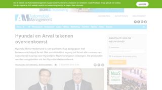 
                            7. Automobielmanagement.nl > Hyundai en Arval tekenen overeenkomst