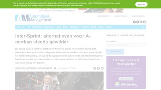 
                            13. Automobielmanagement.nl > Inter-Sprint: alternatieven voor A-merken ...