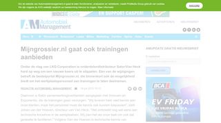 
                            9. Automobielmanagement.nl > Mijngrossier.nl gaat ook trainingen ...