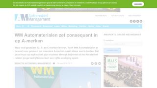 
                            8. Automobielmanagement.nl - WM Automaterialen zet consequent in op ...