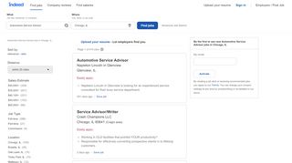 
                            9. Automotive Service Advisor Jobs, Employment in Chicago, IL | Indeed ...