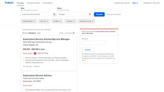 
                            12. Automotive Service Advisor Jobs, Employment in Michigan | Indeed.com