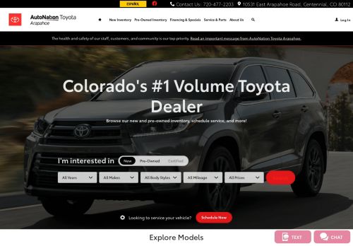 
                            10. AutoNation Toyota Arapahoe | Toyota Dealership near Denver, CO