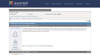 
                            5. autor durch username ersetzen - Joomla Forum - Hilfe zu Joomla ...