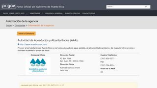 
                            10. Autoridad de Acueductos y Alcantarillados (AAA) - PR.gov