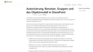 
                            9. Autorisierung, Benutzer, Gruppen und das Objektmodell in SharePoint ...