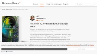 
                            6. Autorität #2 Southern-Reach-Trilogie von Jeff VanderMeer – Buch von ...