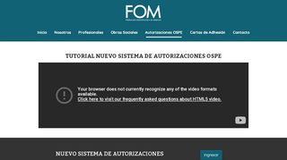 
                            2. Autorizaciones OSPE - FEDERACIÓN ODONTOLÓGICA DE MENDOZA