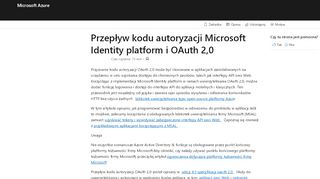 
                            1. Autoryzacji OAuth 2.0 usługa Azure AD kodu przepływu | Microsoft Docs