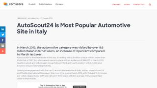 
                            13. AutoScout24 is Most Popular Automotive Site in Italy - Comscore,...