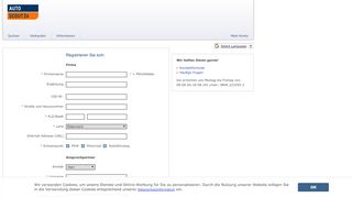 
                            9. AutoScout24 - Registrieren Sie sich. - Als Händler anmelden