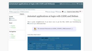 
                            6. Autostart applications at login with LXDE and Debian [[[Linuxwall.info ...