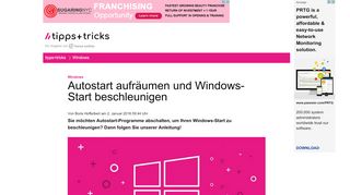 
                            13. Autostart aufräumen und Windows-Start beschleunigen - Heise