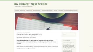 
                            10. Autostart in der Registry säubern – edv training ~ tipps & tricks