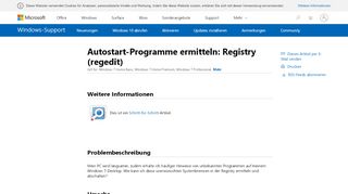 
                            1. Autostart-Programme ermitteln: Registry (regedit) - Microsoft Support