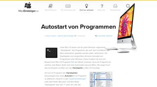 
                            3. Autostart von Programmen - MacEinsteiger.de