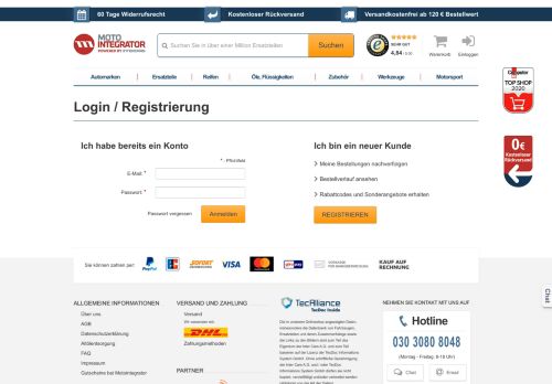 
                            4. Autoteile, Autozubehör - Online Automobil-Shop m.motointegrator.de