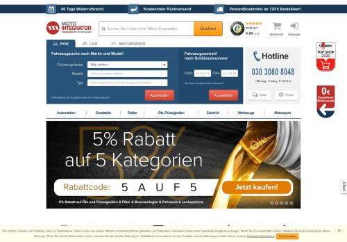 
                            2. Autoteile & KFZ Ersatzteile online kaufen | motointegrator.de