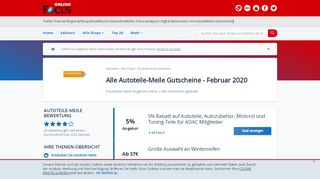 
                            12. Autoteile-Meile.de Gutscheine: 5% Rabatt - Februar 2019 - Focus