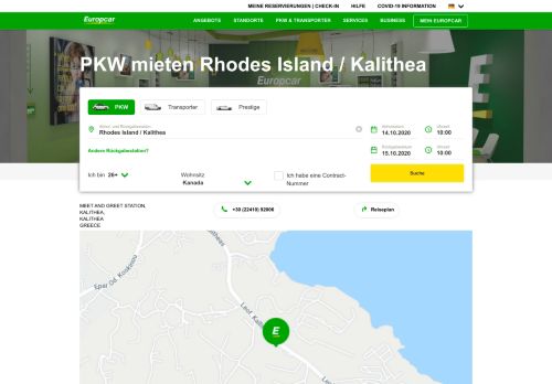
                            10. Autovermietung Rhodes Island / Kalithea - Europcar
