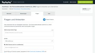 
                            4. AutoVision - Der Personaldienstleister GmbH & Co. OHG Fragen ...