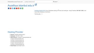 
                            6. Auzefoys.istanbul.edu.tr Error Analysis (By Tools)