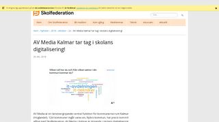 
                            12. AV Media Kalmar tar tag i skolans digitalisering! | Skolfederation