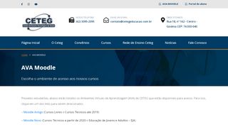 
                            1. AVA Moodle » CETEG | Centro de Ensino Tecnológico de Goiás