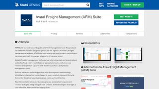 
                            8. Avaal Freight Management (AFM) Suite Pricing, Reviews, Features ...