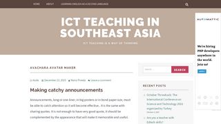 
                            11. Avachara avatar maker – ICT Teaching in Southeast Asia