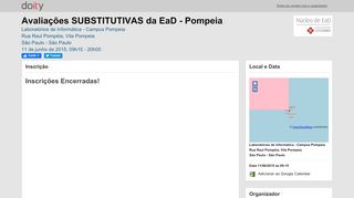 
                            11. Avaliações SUBSTITUTIVAS da EaD - Pompeia - Doity