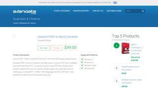 
                            12. Avangate Store | Aiseesoft PDF to Word Converter - 2Checkout