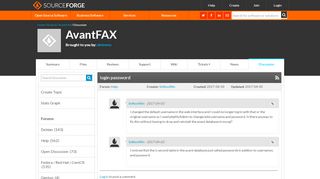 
                            11. AvantFAX / Discussion / Help:login password - SourceForge