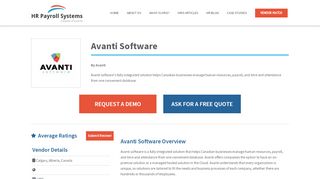 
                            12. Avanti Software - Free HRIS Payroll Software Demo