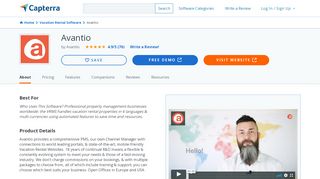 
                            13. Avantio Reviews and Pricing - 2019 - Capterra