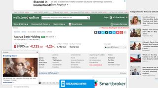 
                            12. Avanza Bank Holding Aktie | Aktienkurs | Chart | 888815