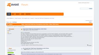 
                            2. Avast Anti-Theft kann Smartphone nicht Orten - Avast WEBforum