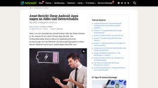 
                            5. Avast Bericht: Diese Android-Apps nagen an Akku und Datenvolumen ...