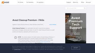 
                            5. Avast Cleanup Premium - FAQs | Official Avast Support