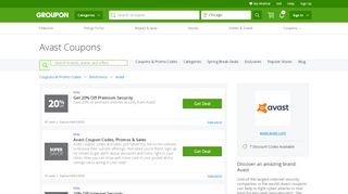 
                            12. Avast Coupons, Promo Codes & Deals 2019 - Groupon