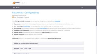 
                            5. Avast Help | Avast Antivirus: Configurações do Passwords